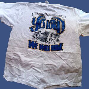 Vintage T-shirt Large 1996 Christian {ensacola Outpouring Yes Lord We Will Ride